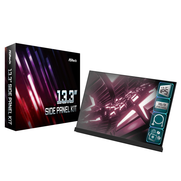 Допълнителен Екран ASRock 13.3" за монтаж на компютърна кутия