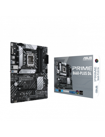 Дънна платка Asus PRIME B660-PLUS D4, LGA1700, ATX, 4x DDR4 - 90MB18X0-M1EAY0