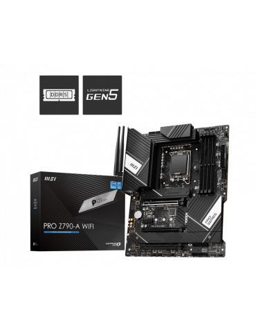 Дънна платка MSI PRO Z790-A WIFI, LGA1700, DDR5 - 911-7E07-003