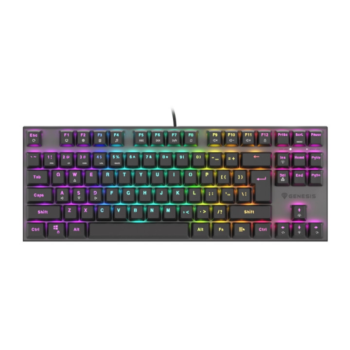 Геймърска клавиатура Genesis Thor 303 TKL RGB Backlight Red Switch US Layout Black - NKG-1882