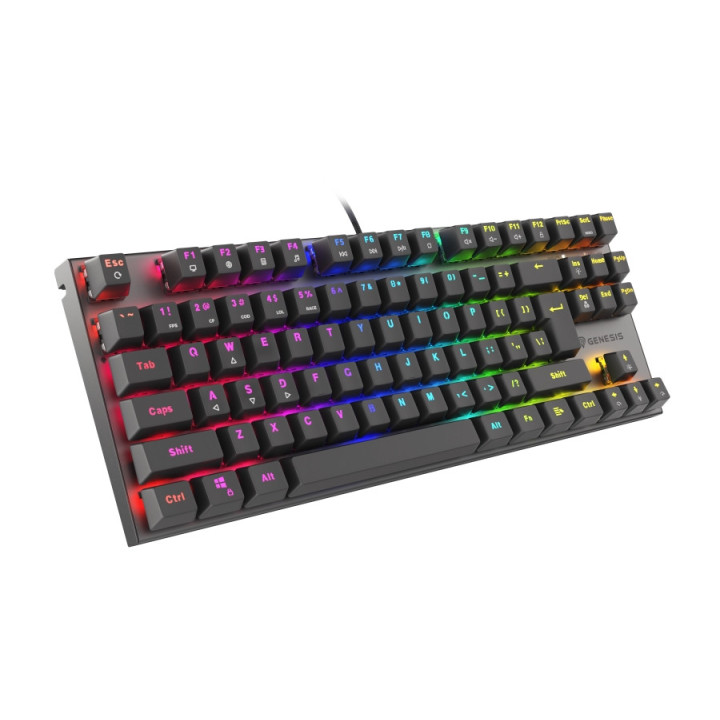 Геймърска клавиатура Genesis Thor 303 TKL RGB Backlight Red Switch US Layout Black - NKG-1882