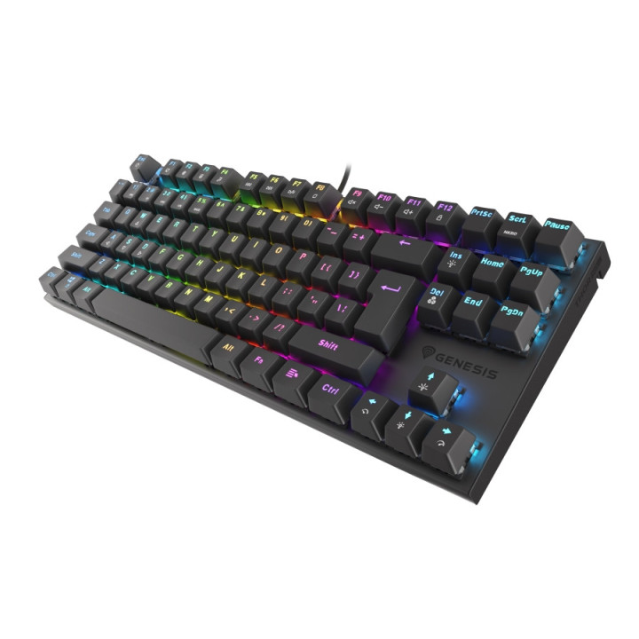 Геймърска клавиатура Genesis Thor 303 TKL RGB Backlight Red Switch US Layout Black - NKG-1882