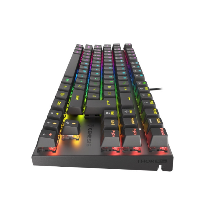 Геймърска клавиатура Genesis Thor 303 TKL RGB Backlight Red Switch US Layout Black - NKG-1882