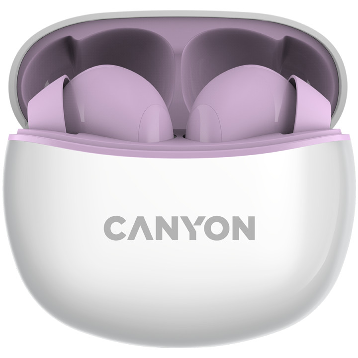Bluetooth слушалки Canyon TWS-5  BT V5.3 JL 6983D4, Purple - CNS-TWS5PU