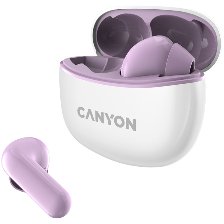 Bluetooth слушалки Canyon TWS-5  BT V5.3 JL 6983D4, Purple - CNS-TWS5PU