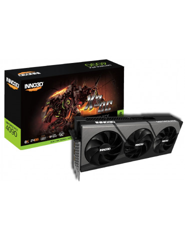 Видео карта Inno3D GeForce RTX 4090 X3 OC 24GB GDDR6X, 384-bit - N40903-246XX-18332989
