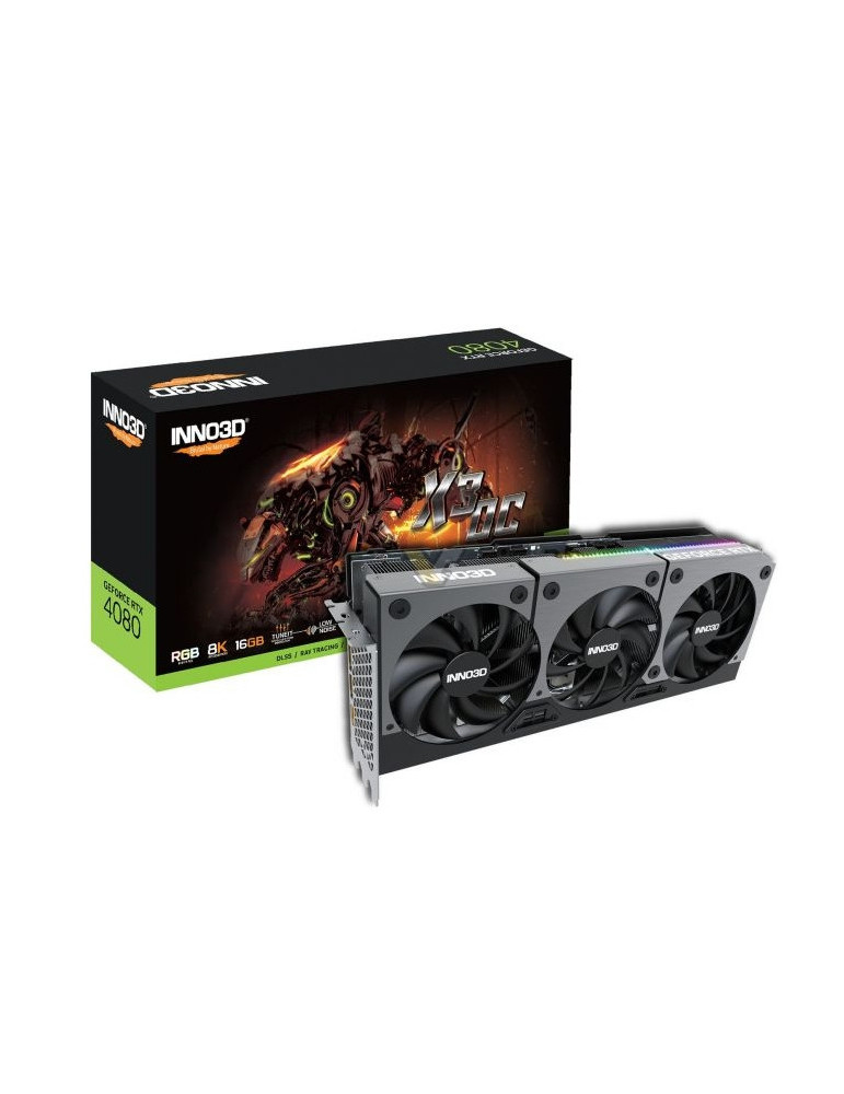 Видео карта Inno3D GeForce RTX 4080 X3 16GB OC - N40803-166XX-187049N