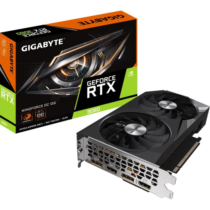 Видео карта Gigabyte GeForce RTX 3060 WINDFORCE OC 12GB GDDR6 - GV-N3060WF2OC-12GD