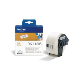 Brother DK-11208 Large Address Paper Labels, 38mmx90mm, 400 labels per roll, (Black on White)