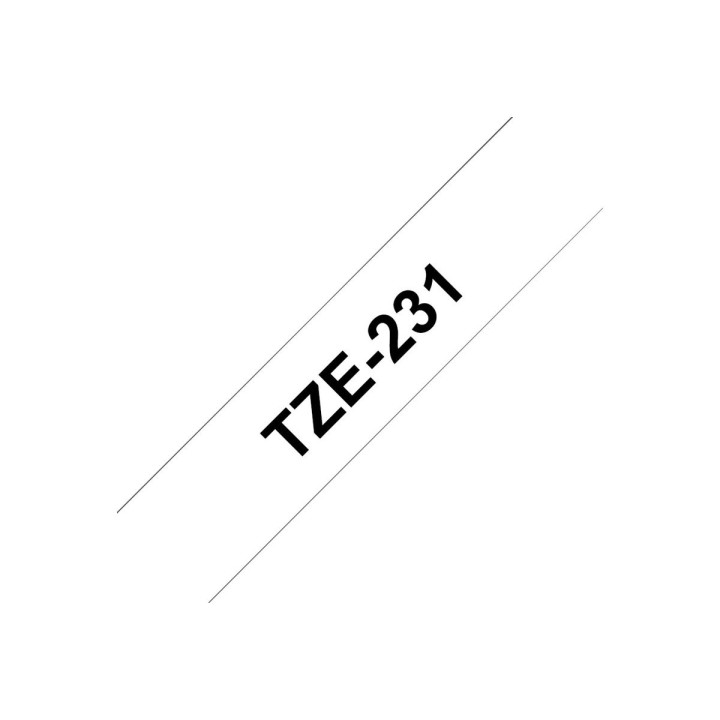 Brother TZe-231 Tape Black on White Laminated 12mm - Eco