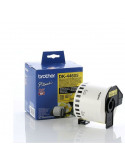 Brother DK-44605 Yellow Continuous Length Removable Paper Tape, 62mmx30.48m, Black on Yellow