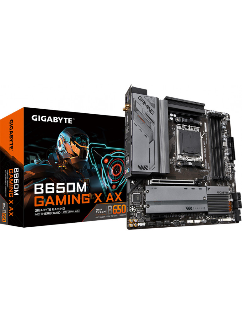Дънна платка Gigabyte B650M GAMING X AX WiFi 6E socket AM5, 4xDDR5  - GB-B650M-GAMING-X-AX-1.1