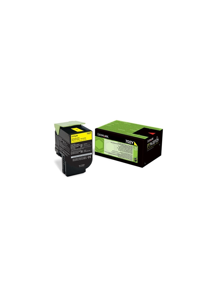 Lexmark 702Y Yellow Return Program Toner Cartridge