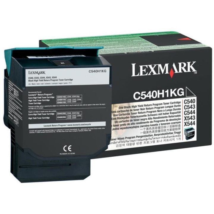 Lexmark C54x, X54x Black High Yield Return Programme Toner Cartridge (2.5K)