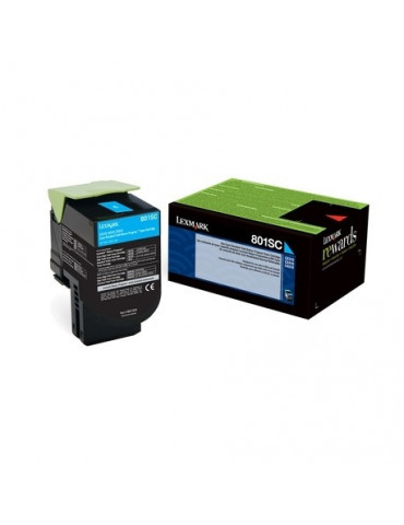 Lexmark 802SC Cyan Standard Yield Return Program Toner Cartridge