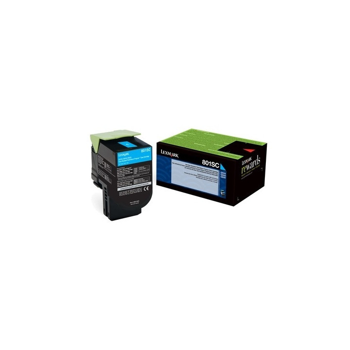 Lexmark 802SC Cyan Standard Yield Return Program Toner Cartridge