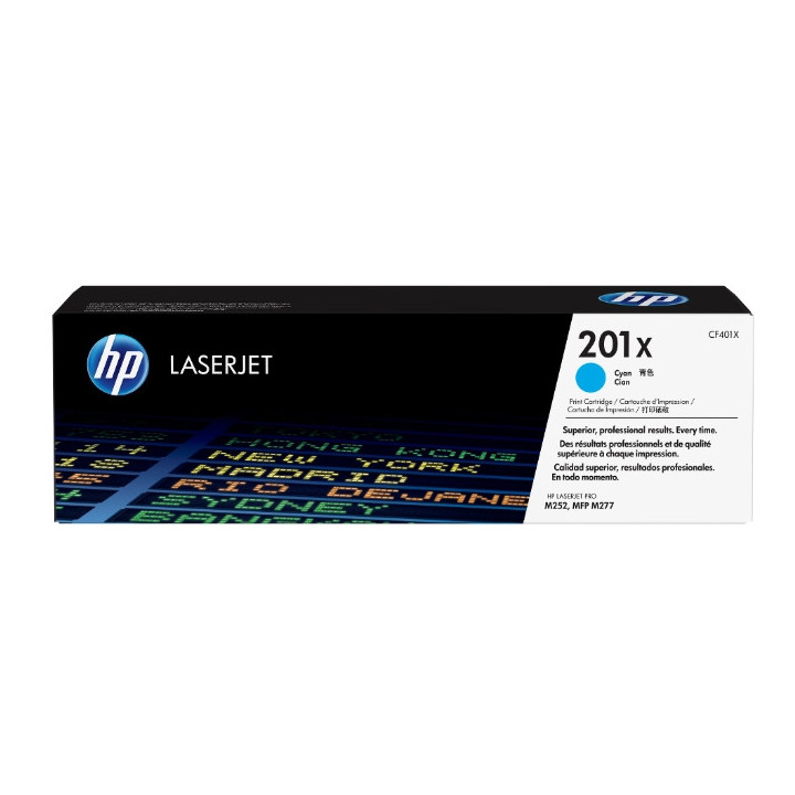 HP 201X High Capacity Cyan Original LaserJet Toner Cartridge (CF401X)