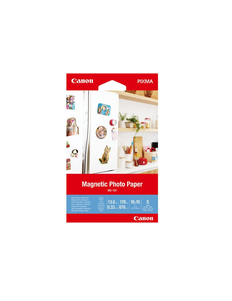 Хартия Canon Magnetic Photo Paper MG-101, 10x15 cm, 5 sheets - 3634C002AA