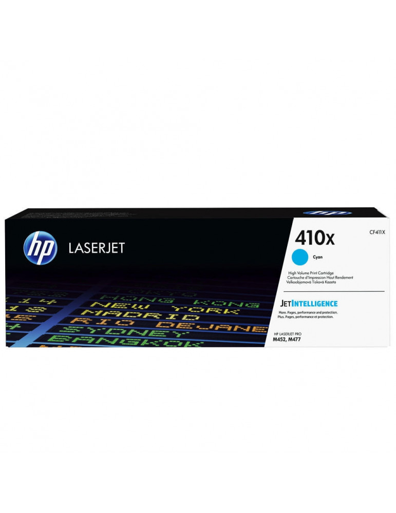 HP 410X High Yield Cyan Original LaserJet Toner Cartridge (CF411X)