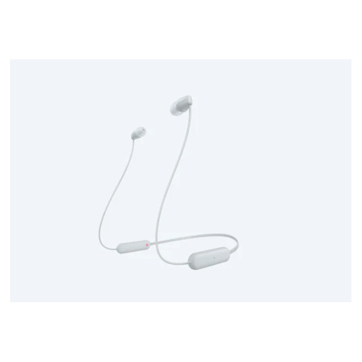 Безжични слушалки Sony Headset WI-C100, white - WIC100W.CE7