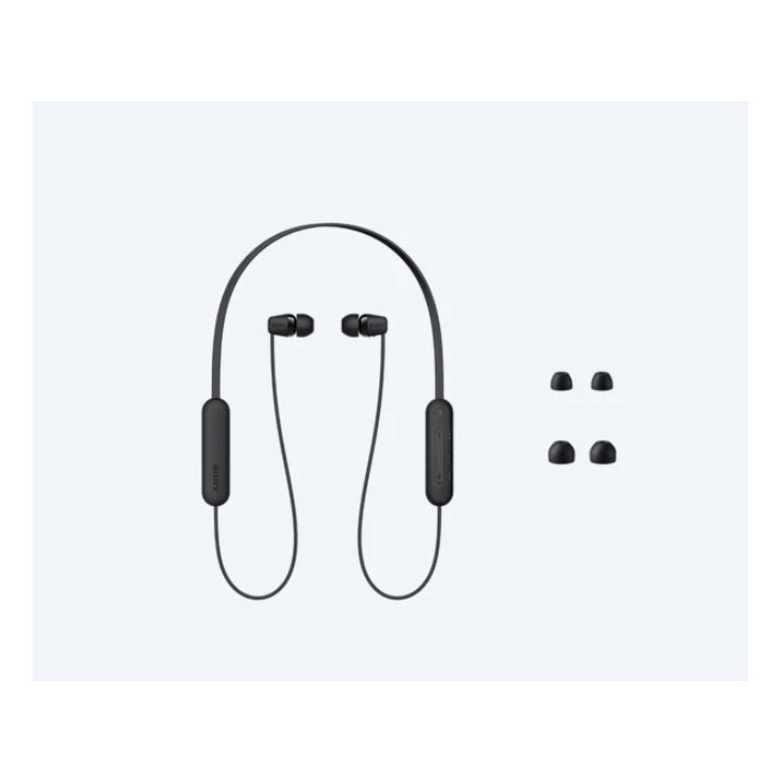 Безжични слушалки-тапи Sony WI-C100, black - WIC100B.CE7
