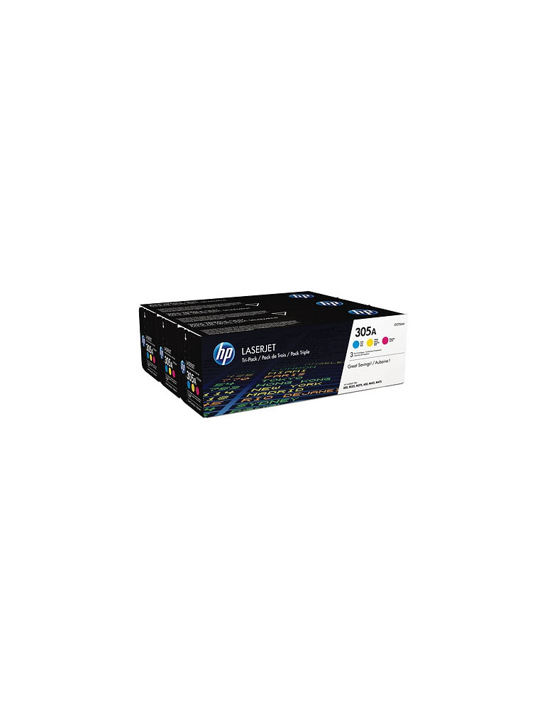 HP 305A CYM Tri-Pack Laserjet Toner Cartridge