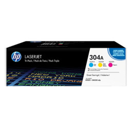HP 304A CYM Tri-Pack LaserJet Toner Cartridge