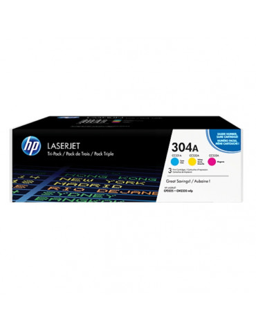 HP 304A CYM Tri-Pack LaserJet Toner Cartridge