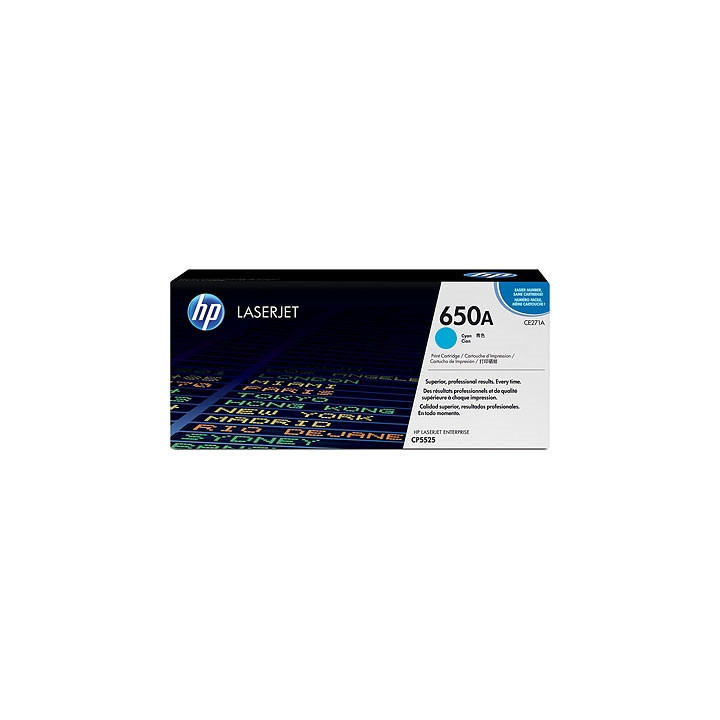 HP 650A Cyan LaserJet Toner Cartridge