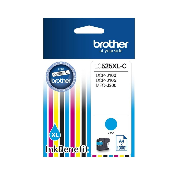 Brother LC-525 XL Cyan Ink Cartridge High Yield for DCP-J100, DCP-J105, MFC-J200