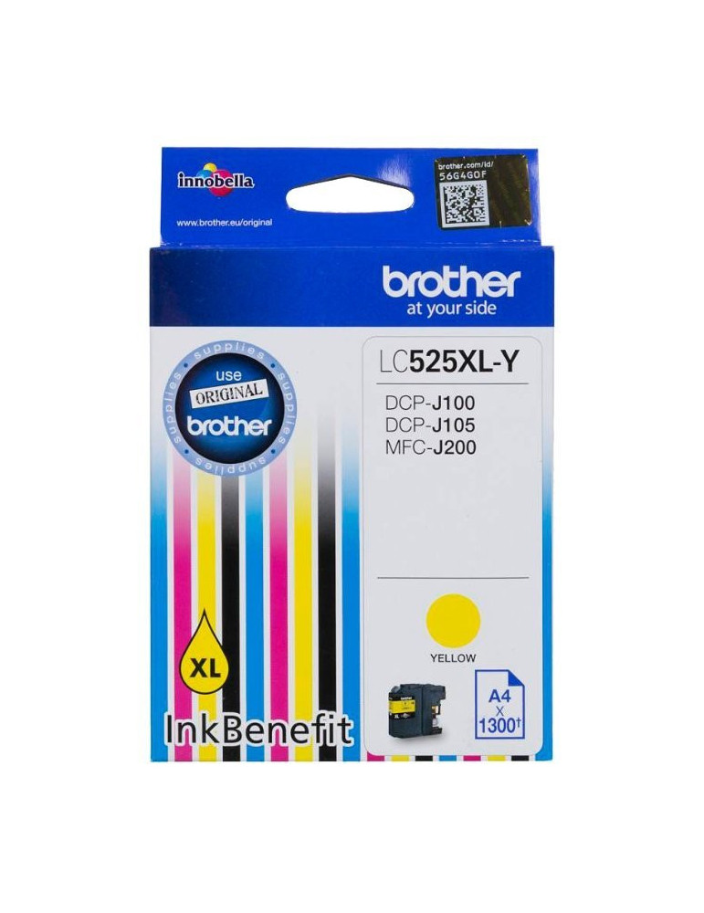 Brother LC-525 XL Yellow Ink Cartridge High Yield for DCP-J100, DCP-J105, MFC-J200