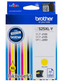 Brother LC-525 XL Yellow Ink Cartridge High Yield for DCP-J100, DCP-J105, MFC-J200