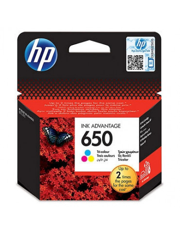 HP 650 Tri-color Ink Cartridge