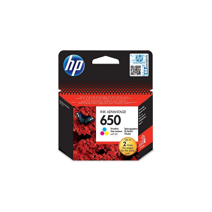 HP 650 Tri-color Ink Cartridge