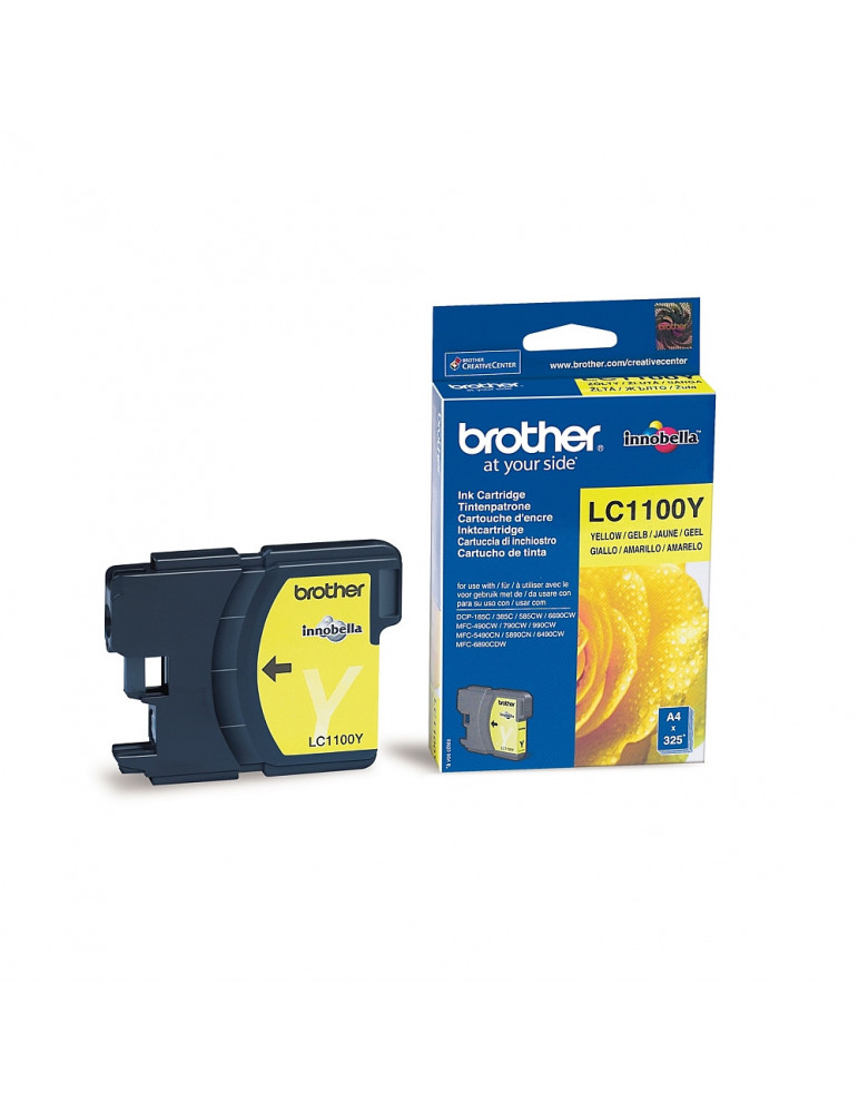 Brother LC-1100Y Ink Cartridge Standard for DCP-6690/6890/385/585, MFC-6490/490/790