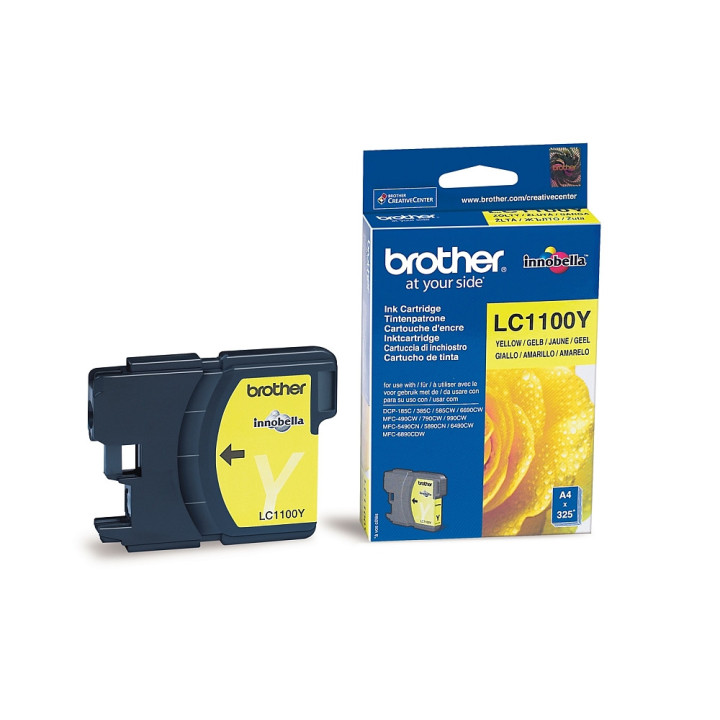 Brother LC-1100Y Ink Cartridge Standard for DCP-6690/6890/385/585, MFC-6490/490/790