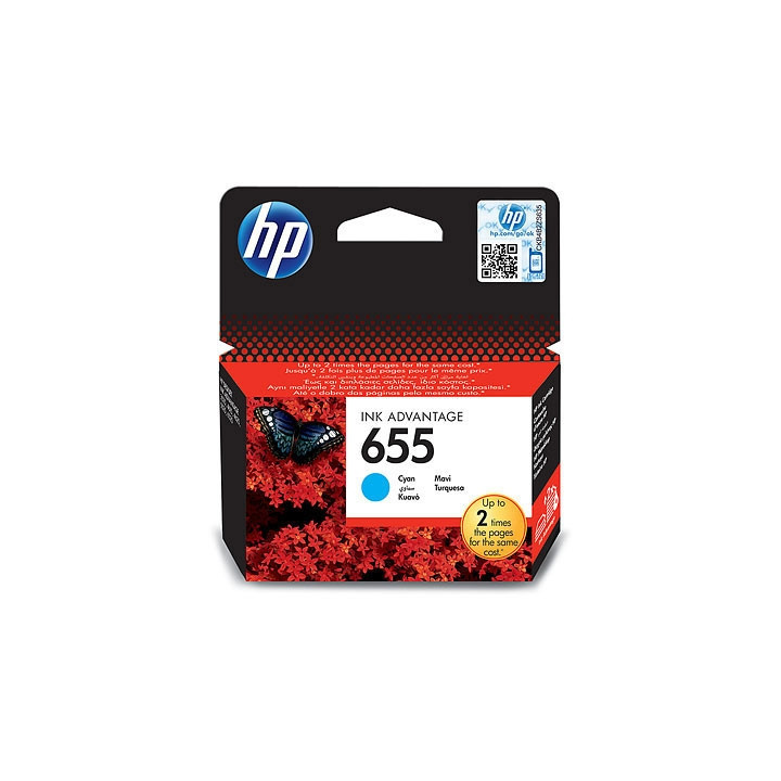 HP 655 Cyan Ink Cartridge
