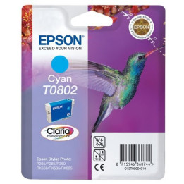 Epson T0802 Cyan Ink Cartridge - Retail Pack (untagged)s