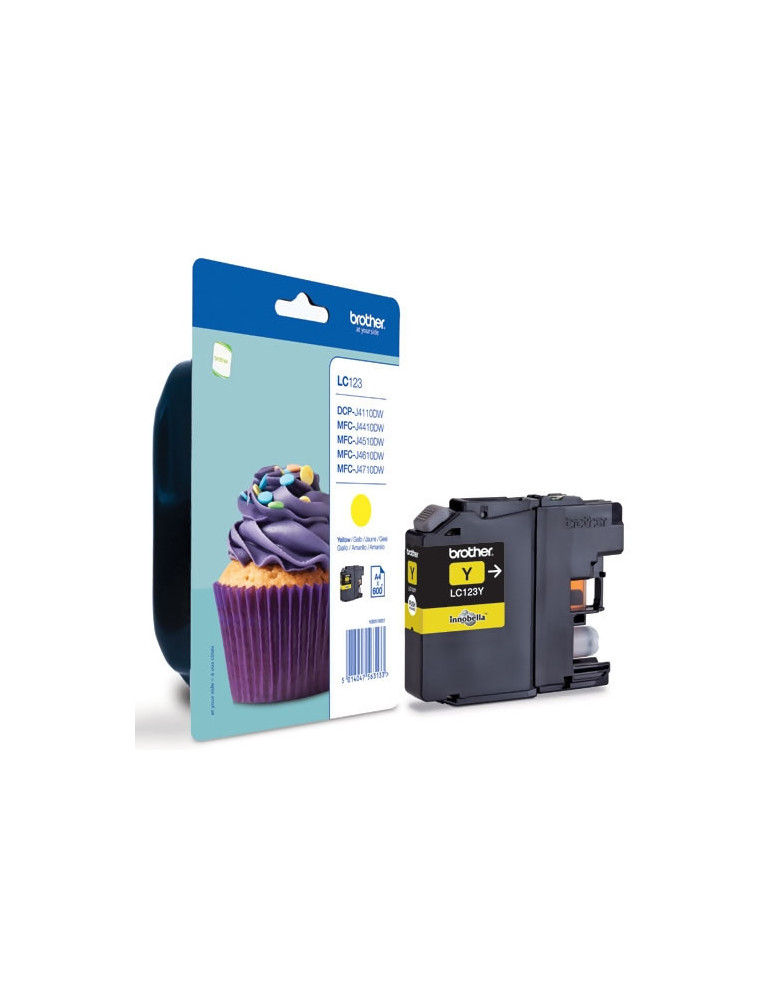 Brother LC-123 Yellow Ink Cartridge for MFC-J4510DW