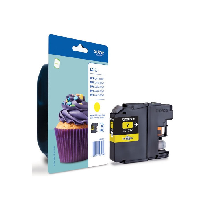 Brother LC-123 Yellow Ink Cartridge for MFC-J4510DW