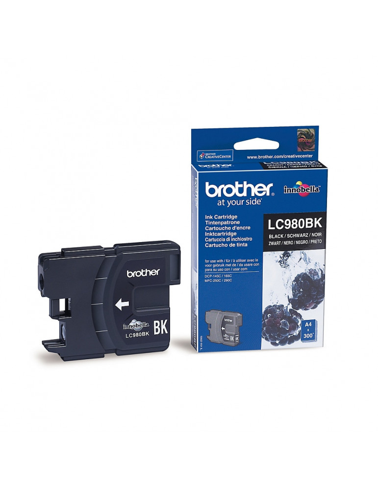 Brother LC-980BK Ink Cartridge for DCP-145/165/195/375, MFC-250/290 series