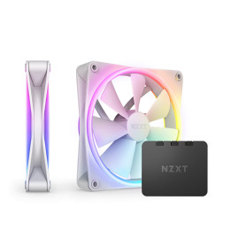 Комплект вентилатори NZXT F140 RGB Duo White 2 бр   RGB Контролер - RF-D14DF-W1