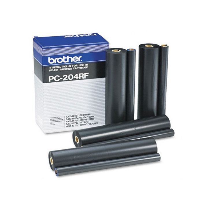 Brother PC-204RF 4 Refills for FAX-1010/20/30, FAX-1010Plus/1030Plus, FAX-1010e/1030e, MFC-1025 series