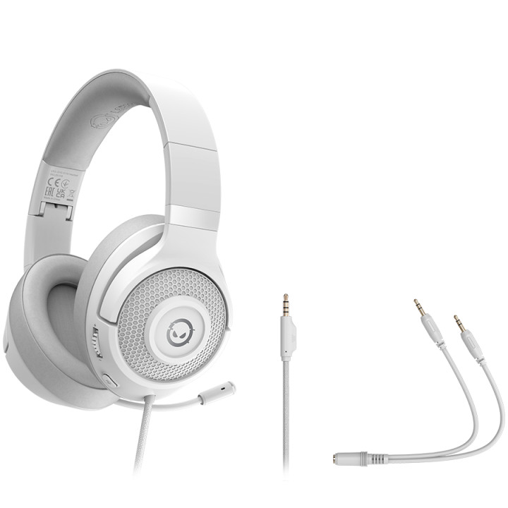 Геймърски слушалки Lorgar Noah 101, white - LRG-GHS101W