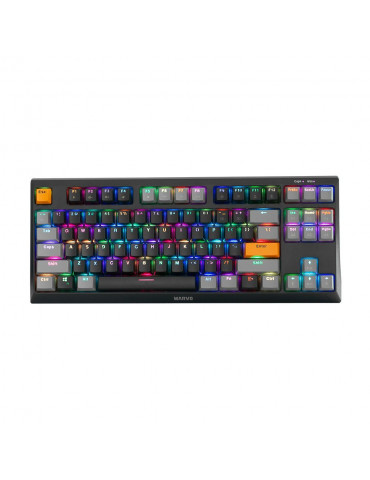 Геймърска механична клавиатура Marvo KG980-A - RGB, Blue switches, TKL - MARVO-KG980-A