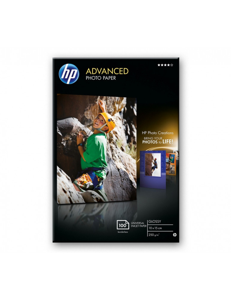 HP Advanced Glossy Photo Paper-100 sht/10 x 15 cm borderless