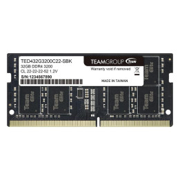 RAM памет Team Group Elite 32GB 3200MHz DDR4 SODIMM CL22 1.2V  - TED432G3200C22-S01