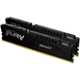 RAM памет Kingston 32GB(2x16GB) DDR5 5600MHz DDR5 CL36 FURY Beast Black - KF556C36BBEK2-32