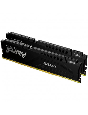 RAM памет Kingston 32GB(2x16GB) DDR5 5600MHz DDR5 CL36 FURY Beast Black - KF556C36BBEK2-32