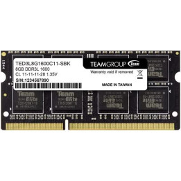 RAM памет Team Group Elite 8GB 1600MHz DDR3L , CL11-11-11-28 1.35V - TED3L8G1600C11-S01